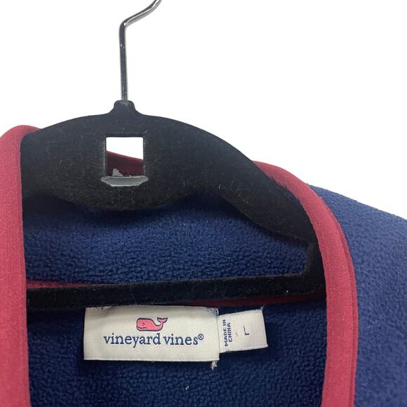 Vineyard Vines Color Block Fleece Snap Button Up Pullover Womens Large - Picture 5 of 6
